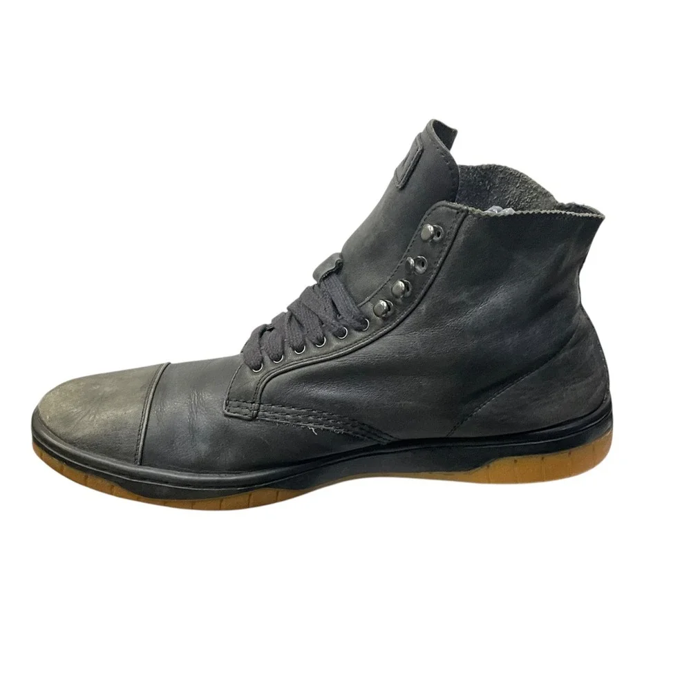 Diesel Basket Tatra Mens Black Leather High Top Sneakers Boots‎ US 10
